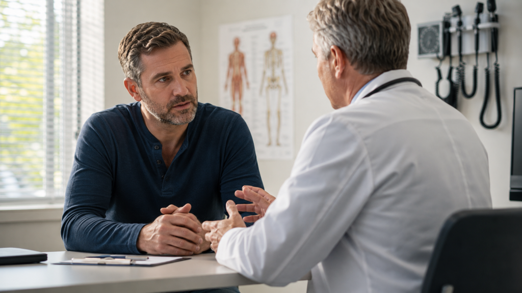 Doctor examining a patient during a medical appointment